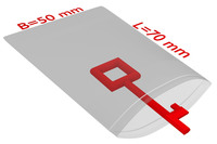 PE-Druckverschlussbeutel, 50 x 70 mm, 50 µ, transparent