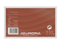 AURORA Systeemkaart 80 x 130 mm gelijnd 6 mm met rode koplijn 205 g/m² (pak 100 vel)