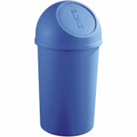 Abfallbehälter 25l Kunststoff mit Push-Deckel blau