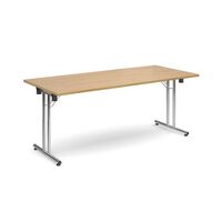 Folding rectangular meeting room tables