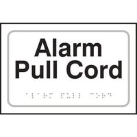 Alarm pull cord sign