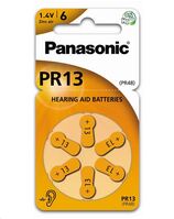 Panasonic 1.4V PR13L/6LB Cink-levegő hallókészülék elem (6db / csomag) (PR-13(48)/6LB)