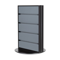 Counter Display / FlexiSlot® Slatwall Table Display "Style-Black" | traffic grey similar to RAL 7004
