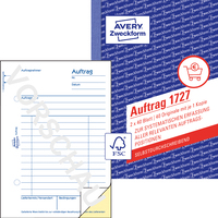 Auftrag, 105 x 148 mm, A6, 2 x 40 Blatt/Buch