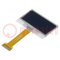 Display: OLED; graphical; 1.6"; 128x64; Dim: 41.9x28x1.6mm; yellow