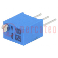 Potentiometer: montage-; meerslagen; 10kΩ; 250mW; ±10%; lineair