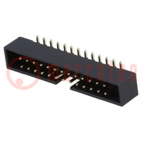 Socket; IDC; male; PIN: 26; vertical; SMT; gold flash; 2mm