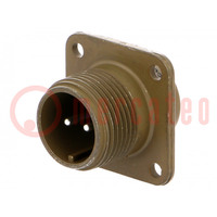 Connector: rond; contact; flens (4 openingen),voor paneel; PIN: 2