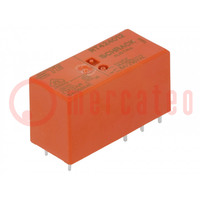 Relay: electromagnetic; DPDT; Ucoil: 12VDC; 8A; 8A/250VAC; 8A/30VDC