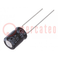 Capacitor: electrolytic; THT; 470uF; 10VDC; Ø8x11.5mm; Pitch: 5mm