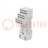 Socket; PIN: 8; 10A; 250VAC; op DIN-rail; HR60