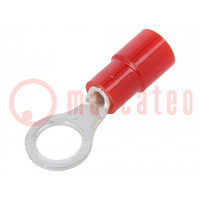 Tip: ring; M5; Ø: 5.3mm; 0.3÷1.65mm2; crimped; for cable; insulated