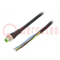 Connecting cable; male; 7000 Power; IP67; 63VAC; 63VDC; 12A; 1.5m