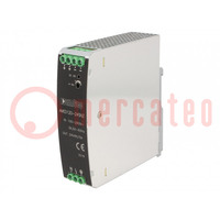 Power supply: switched-mode; for DIN rail; 120W; 24VDC; 5A; 88%