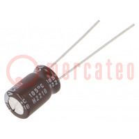 Condensatore: elettrolitico; THT; 4,7uF; 400VDC; 3,5mm; ±20%
