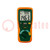 Meter: insulation resistance; LCD; Sampling: 2,5x/s; VAC: 1÷750V