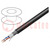 Cable: de micrófono; 2x2x0,22mm2; negro; OFC; -15÷70°C; PVC
