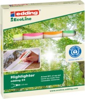 edding 24 EcoLine highlighter set van 4 assorti