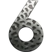 Produktbild zu Cifra, tipo 6, altezza 120 mm, ferro battuto zincato nero