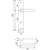 Skizze zu SCH U-Form hosszúpajzsos WC kilincsgarnitúra, 90 mm, ezüst eloxált