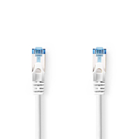 CÂBLE RÉSEAU CAT6A | S/FTP | RJ45 MALE | RJ45 MALE | 20.0 M | SNAGLESS | ROND | LSZH | GRIS | LABEL NEDIS