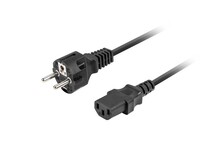 Kabel zasilający CEE 7/7 -> IEC 320 C13 1.8m VDE prosty, czarny