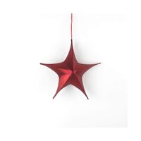Dekostern Starlet - rot-metallic - 100% Poylester - Durchmesser 65 cm