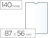 FUNDA PORTA DOCUMENTO PVC 87X56 MM (140 MICRAS) TRANSPARENTE DE ESSELTE -1 UNIDAD
