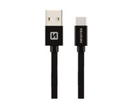 Swissten 71521101 kabel USB 0,2 m USB A USB C Czarny
