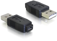 DeLOCK Adapter USB micro-A+B female to USB2.0-A male USB 2.0 A Noir