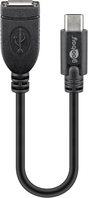 Goobay USB-C Extension Cable, Black, 0.2m