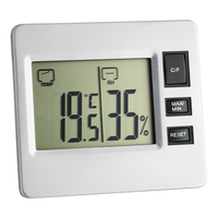 TFA-Dostmann 30.5028 Umgebungsthermometer Elektronisches Umgebungsthermometer Indoor Silber