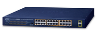PLANET GSW-2620HP network switch Unmanaged 10G Ethernet (100/1000/10000) Power over Ethernet (PoE) 1U Blue