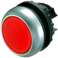 Eaton M22-DRL-R przełącznik elektryczny Przyciskany przełącznik Czarny, Metaliczny, Czerwony