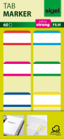 Sigel HN201 öntapadós címke Lekerekített téglalap Kék, Cián, Zöld, Magenta, Vörös, Sárga 60 dB