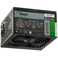 Akyga AK-P3-600 power supply unit 600 W 24-pin ATX ATX Zwart