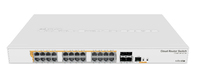 Mikrotik CRS328-24P-4S+RM łącza sieciowe Zarządzany L2/L3 Gigabit Ethernet (10/100/1000) Obsługa PoE 1U Biały