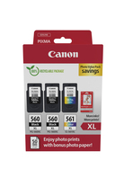 Canon 3712C012 tintapatron 3 dB Eredeti Nagy (XL) kapacitású Fekete, Cián, Magenta, Sárga