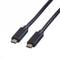 ROLINE 11.02.9053 USB kábel 1 M USB 3.2 Gen 2 (3.1 Gen 2) USB C Fekete