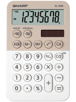 Sharp EL-760R kalkulator Komputer stacjonarny Kalkulator finansowy Beżowy, Biały
