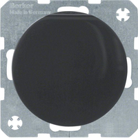 Berker Steckdose mit Schutzkontaktstift und Klappdeckel R.1/R.3 schwarz, glänzend