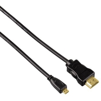 Hama HDMI 0.5m HDMI cable HDMI Type A (Standard) HDMI Type D (Micro) Black