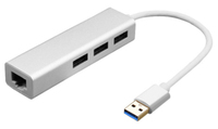 JLC Ultra Slim 4 Port USB Adapter - Silver