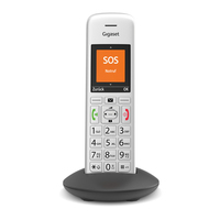 Gigaset E390HX Téléphone analog/dect Identification de l'appelant Argent
