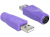 DeLOCK 65461 cambiador de género para cable USB-A PS/2 Violeta