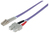 Intellinet Fiber Optic Patch Cable, OM4, LC/SC, 2m, Violet, Duplex, Multimode, 50/125 µm, LSZH, Fibre, Lifetime Warranty, Polybag