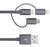 Skross 2.700271 cavo USB 1 m USB 2.0 USB A USB C/Micro-USB B/Lightning Grigio