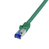 LogiLink C6A025S hálózati kábel Zöld 0,5 M Cat6a S/FTP (S-STP)