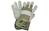 5-Finger-Handschuh Rindspaltleder NITRAS 1302 Gr.11 grün/rot/gelb gestreifter Baumwoll-Rücken, Innenhandfutter, gummiert