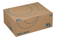 NIPS MAIL-PACK® BASIC XL (Post-)Versandkarton / Versandverpackung / 465 x 345 x 180 mm / braun-blau / Wellkarton - umweltfreundlich und recycelbar / 20 Stück gebündelt